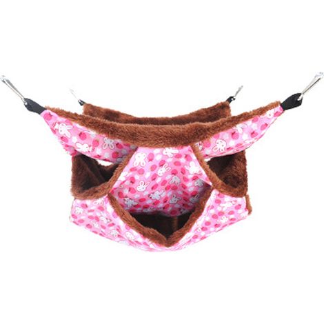 Hamac pour cage de petits animaux - Hamac doux et chaud - Convient aux chatons, furets, écureuils, rats, hamsters et autres petits animaux (1/5)