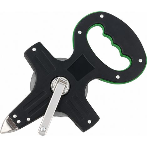 Mètre Ruban en Acier 50 m Noir pour Mesure de Chantier (1/5)