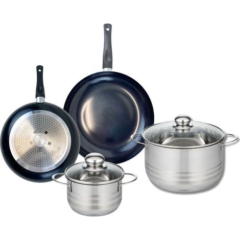 Ensemble de 2 Poêles de cuisson 20 et 24 cm et 2 faitouts 14 et 20 cm Elo Prima Brillant (1/5)
