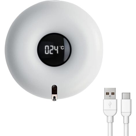Automatischer, per USB aufladbarer Seifenspender zur Wandmontage, Schaumseifenspender, berührungslos, 300 ml, wasserdicht, mit LED- und Infrarotsensor für Küche und Bad/Dusche, Weiß (1/5)