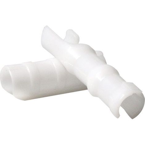 Set di 20 moschettoni a clip, realizzati in materiale ABS di 25 mm di spessore, di colore bianco. (1/4)