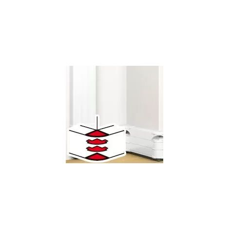 Legrand 75636 – Außenwinkel 85 bis 120° – zum direkten Aufstecken von Kanälen Prog Mosaik 50x180 (1/2)
