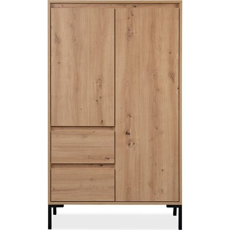 Credenza con 2 Ante, 2 Cassetti e 2 Ripiani H139 cm - Plock