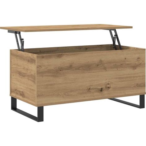 Maison Exclusive - Tavolino Salotto Rovere Artigianale 90x44,5x45 cm in Truciolato (1/5)