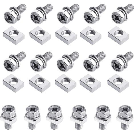 Jeux Boulons et Écrous de Batterie de Moto,16 PCS Cosse Batterie Écrou en Acier Inoxydable Boulon de Batterie Scooter D'écrous et Vis Cosse de Batterie de Moto pour VTT Vélo Scooter (1/5)
