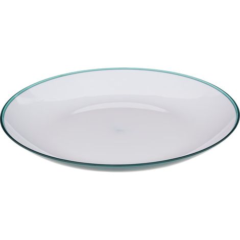 Assiette plate 25cm Collection Pastel bleu petrole