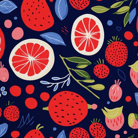 Tela decorativa para exteriores Oxford - Motivo frutal  DX6464 (1/5)