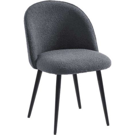 SEDIA PALOMA GRIGIO MEDIO TESSUTO BOUCLE - 4 Pezzi