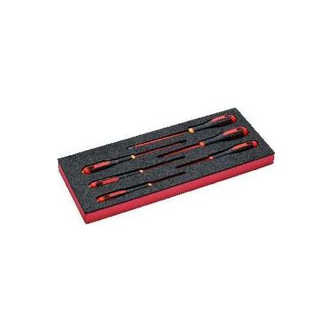 Bahco Fit&Go 1/3 Schaumstoffeinlage Satz isolierte Schlitz-/Kreuzschlitzschraubendreher 39 x 181 x 445 mm - 6-tlg. (1/5)