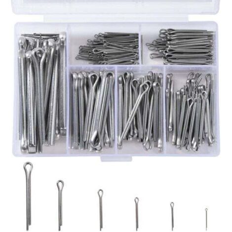 230 Pieces Stainless Steel Cotter Pins M1 M2 M2.5 M3 M4 M5 Retaining Pin Assortment Kit with Storage Box (1/4)