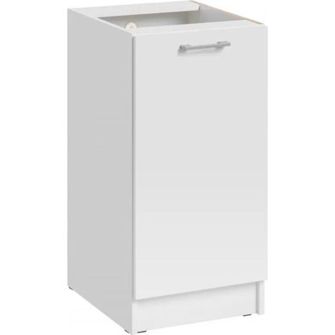 Meuble bas de cuisine Eco Blanc 1 porte L 40 cm (1/5)