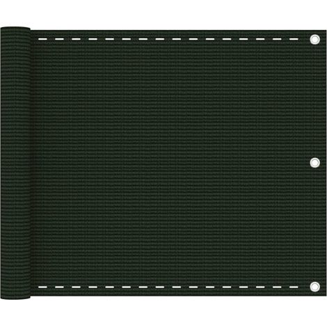 Paravento per balcone, protezione privacy, paravento 75 x 300 cm HDPE verde scuro