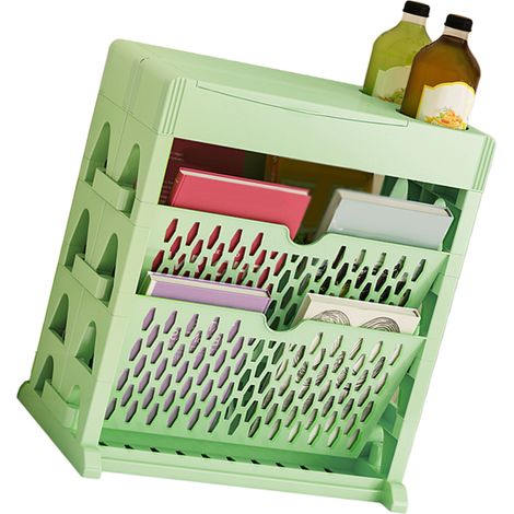 Étagère à livres de rangement, petite bibliothèque, grande capacité, accès facile pour salon et chambre, double rangée, 2 niveaux, verte