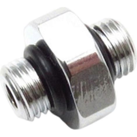 Adaptateur rapide de connexion pour air comprimé 3/8-24 mâle vers 3/8-24 mâlepour plongée haute et basse pressioncouleur argent. (1/5)