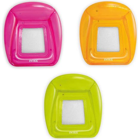 TRADE SHOP - Poltrona Gonfiabile Trasparente Con Rete 104x102cm Piscina Colore Assortito 56802 -