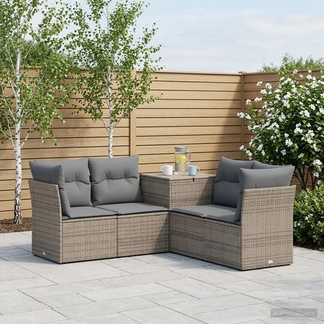 vidaXL Set di divani 5 pz Grigio e Grigio Scuro (1/5)