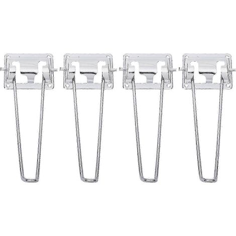 4 pieds de table réglables, pieds de table pliables en forme de pince à cheveux, pieds de table pliables en métal, pieds de table pliables en fer, 25-26 (1/5)