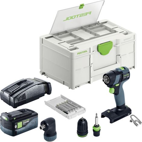 Festool TXS 18-Basic-Set Akku Bohrschrauber 18 V 40 Nm Brushless + 1x Akku 5,0 Ah + Schnellladegerät + Systainer