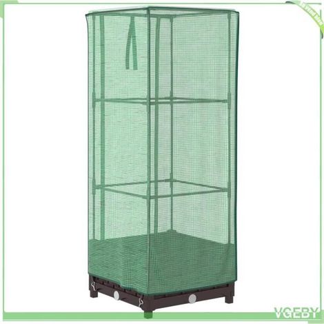 Jardinière surélevée avec housse - FAFEICY - 4015795 - Aspect rotin - 40x40x123 cm - Imperméable (1/5)