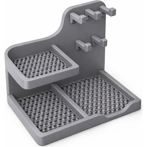 Boîte de rangement grise pour clés, portefeuille, montre, pour l'entrée