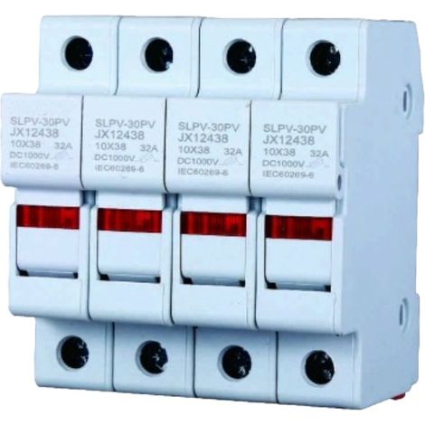 gloca Supporto Per Fusibili Cilindrici Base RT18-63 4P DIN 14 x 51mm AC/DC (1/4)