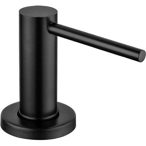 Seifenspender aus gebürstetem Edelstahl für die Waschtischplatte, mit Handpumpe und integrierter Flasche. – AquaForge (1/5)