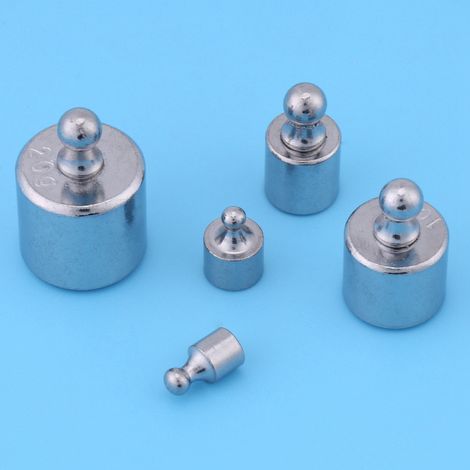 Jeu de poids d'étalonnage intégrés chromés de qualité M2 (5 pièces) (1/2)