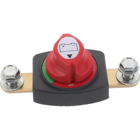Interruptor de desconexión de batería para coche y barco, de latón, desconexión rápida, alta resistencia, ideal para camping y yates. Fácil instalación sin herramientas. (1/5)