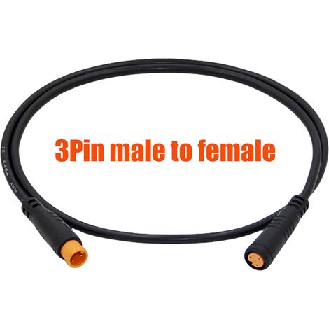 Câble étanche M8 3 broches 62,8 cm, connecteur mâle-mâle/femelle/femelle - M8-3P femelle-mâle 62,8 cm