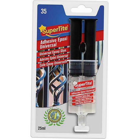 Adhesivo Epoxi 2 Componentes Supertite (Jeringa 25ml)