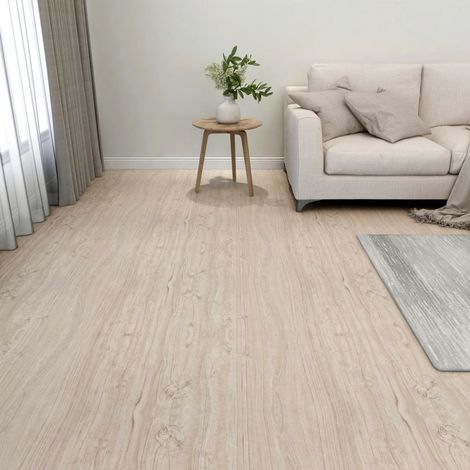 Dalles de plancher autoadhésives 55pcs PVC 5,11 m² marron clair vidaXL