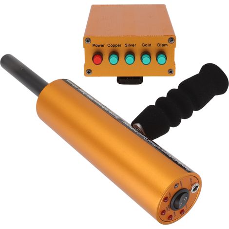 Détecteur de métaux AKS, profondeur 14 m, portée 800 m, pour l'aluminium. Appareil de détection et de scan. Alimentation 100-240 V, prise européenne, couleur or. (1/5)