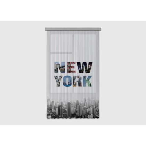 Voilage New York - 1 pièce - L 140 cm x H 245 cm (1/5)