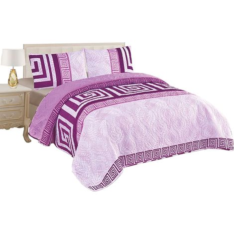 Colcha Boutis para Primavera y Verano Bicolor Reversible Liso + Funda Cojin - Ligera Fina Entretiempo Cama 90 180x260, 135 220x260, 150 240x260 cm (1/5)