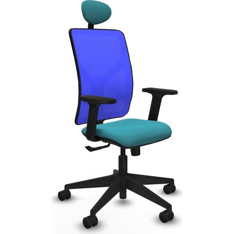 Chaise de bureau piqueras y crespo Motilla bleu turquoise mousse haute densité (1/2)