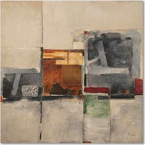 Tableau composition abstraite 1 - 40 x 40 cm