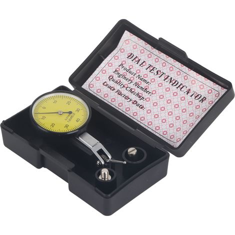 Kit d'outils de mesure avec comparateur à levier et levier de précision 0,01 mm et étui gris. (1/5)