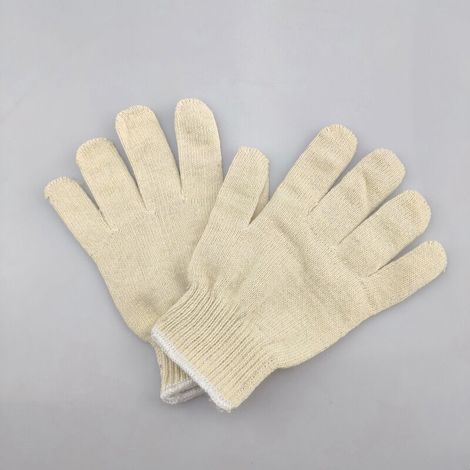 Hitzebeständige Handschuhe, Ofenhandschuhe, geeignet für Kamine und Öfen, hitzebeständig bis 300 °C, Einheitsgröße, beige (2 Stück) (1/5)