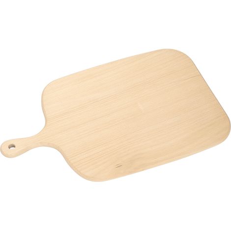 Petite planche à fromage en hêtre robuste avec trou de suspension, planche à découper simple et polyvalente en bois pour la cuisine, les fêtes, les cafés et les bars (10,2 x 5,9 x 0,6 pouces)