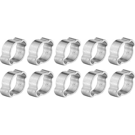 Collier serrage 2 oreilles 10PCS 17-20mm pour tuyau essence auto (1/5)