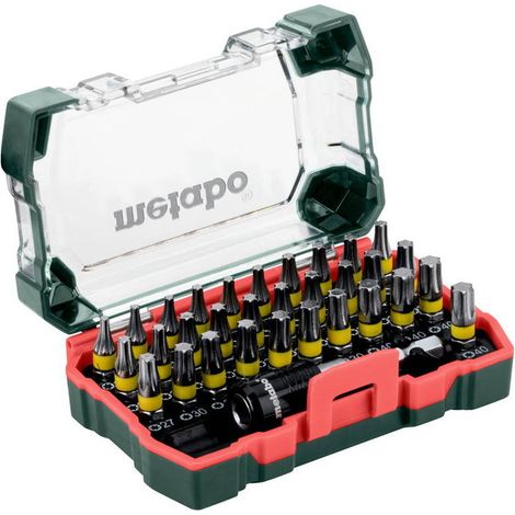 Set di punte Torx 32 pezzi, lunghezza 25 mm, con impugnatura da 65 mm, acciaio S2, codifica colore