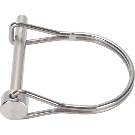Goupille sécurité attelage inox 316 broche verrouillage arbre type D scie à table camion bateau remorque 5x50mm/0.20x1.97in (1/5)