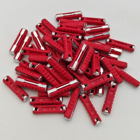 50 Fusibles de Voiture Torpedo 16A Assortiment de fusibles Torpedo pour Véhicules Européens (1/4)