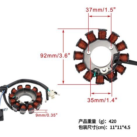 Generator-Statorspule für Honda CBF125 Motorrad CBF 125 08-15 31120 KWF 941 (1/4)