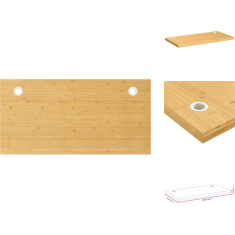 vidaXL Schreibtischplatte 100x50x4 cm Bambus (1/4)