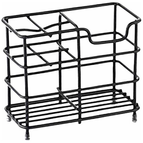 Soporte para cepillo de dientes, pequeño recipiente de acero inoxidable para pasta de dientes, accesorio de baño, negro.