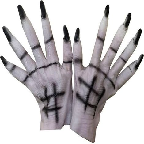 Gants Animal - Gants Monstre En Latex - Pour Fêtes Costumées - Noir - Taille Standard - 1 Pièce