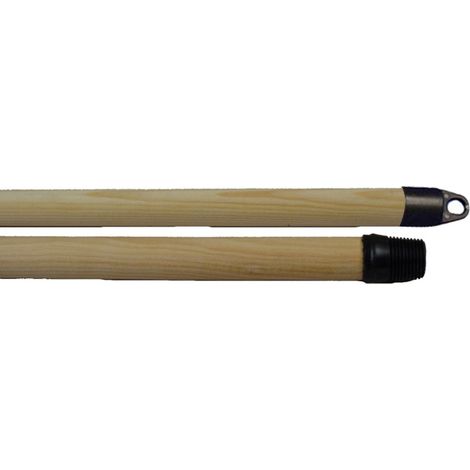 Manche Bois Naturel 130cm Ø24 Embouts Pastique