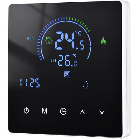 Controlador WiFi para calefacción por suelo radiante con control preciso de ±1°C, compatible con calderas de gas, programador Alexa. (1/5)