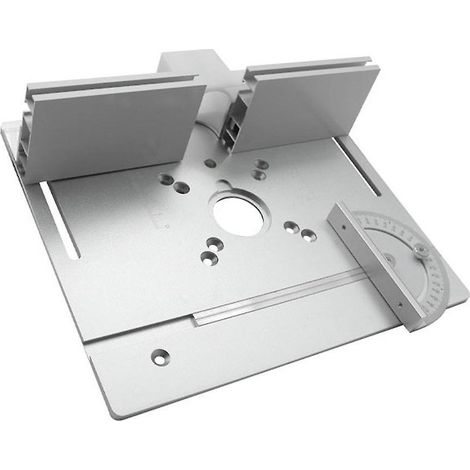 Plaques de plateau de fraisage en alliage d'aluminium pour machines à bois, plaquettes indexables, machines à découper et à graver – lot de 3 – argent